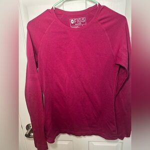 Figs Women's Long Sleeve Magenta Top